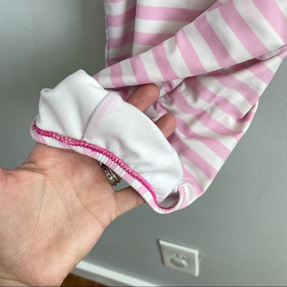 Kilo And Max | Pink & White Striped Flamingo Swimsuit One Piece Ruffle Strap 24M - Picture 6 of 9